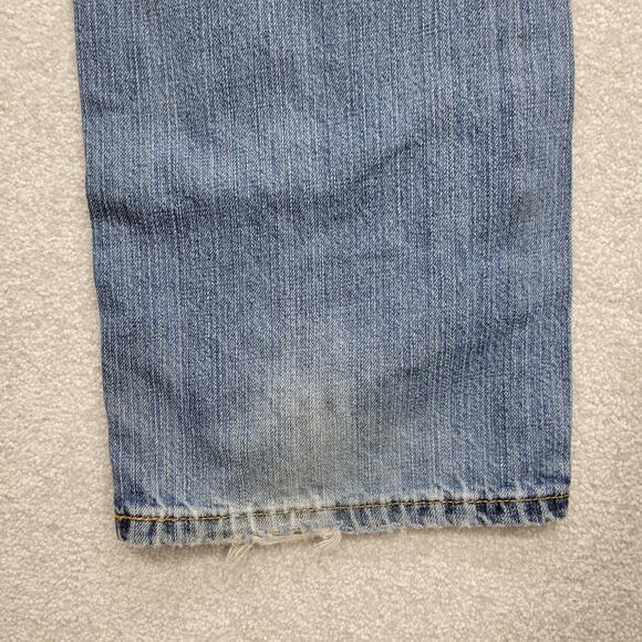 Levi’s 559 Men’s Distressed Relaxed Straight Fit Jeans Blue Washed Denim 34x34 - Picture 12 of 13